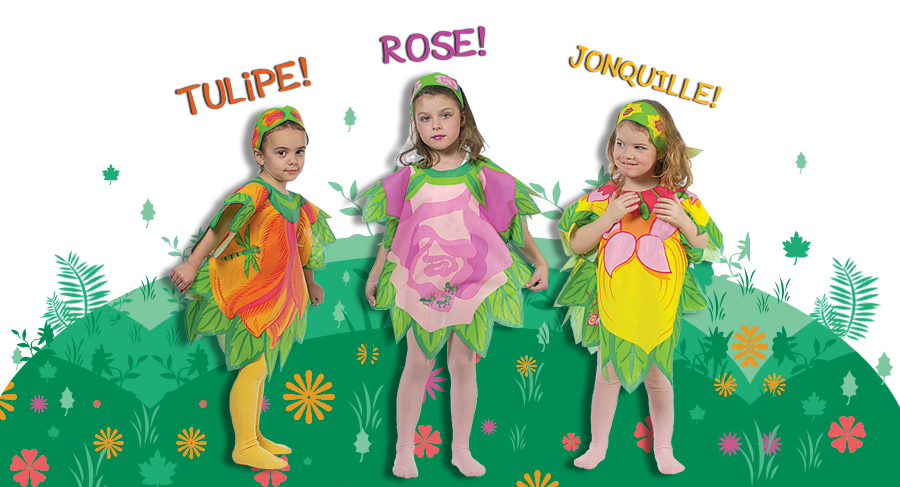 3 filles, Jonquille, Rose et Tulipe